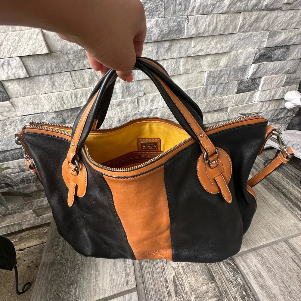 Ralph Lauren Vintage Y2K Old Money Leather Large  Handbag - Picture 3 of 17